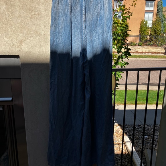 Mustard Seed Elastic Wide Leg Pants In Denim In Blue - Picture 4 of 6